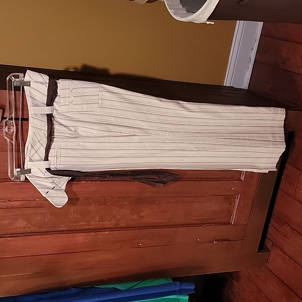 Ann Taylor Loft striped wide leg pants